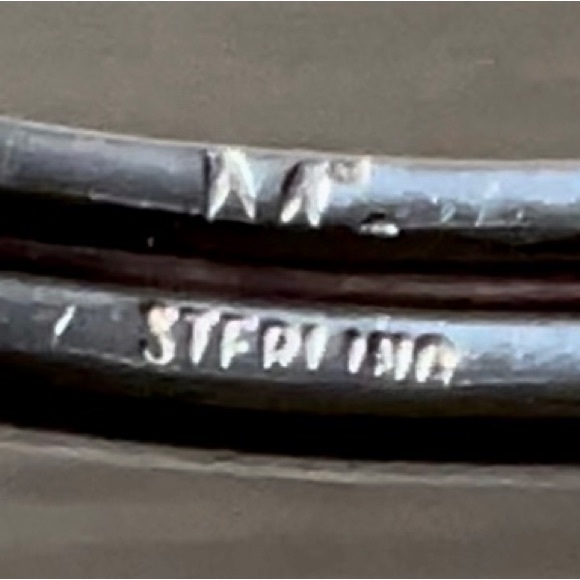 Vintage Designer Sterling Silver Interwoven Knot Cuff Bracelet, 6-6.5", 10.5g - Picture 6 of 8